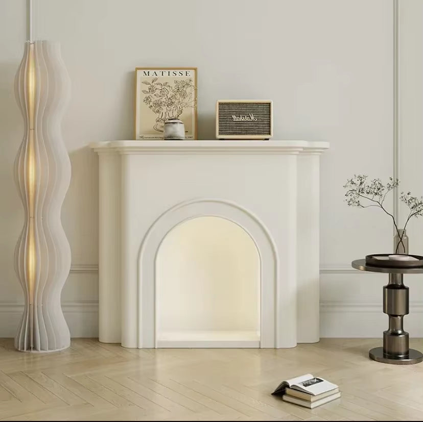 French with Lamp Art Simple Fireplace Wall Side Wall Side Decorative Cabinet Living Room Decorative Air Cabinet Simple